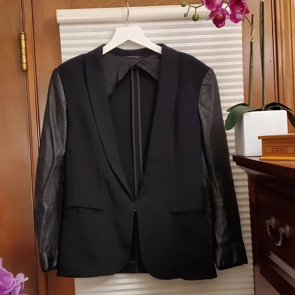 COPY - Rag & Bone Textured Leather Jacket - Picture 1 of 4